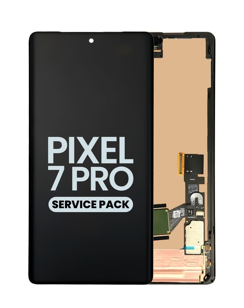 Reparación de pantalla con marco y sensor de huellas original OLED para Google Pixel 7 Pro en Guatemala.
