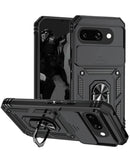 Protege tu Google Pixel 9A con estilo y seguridad con esta funda híbrida de doble capa con aro metálico en Guatemala.