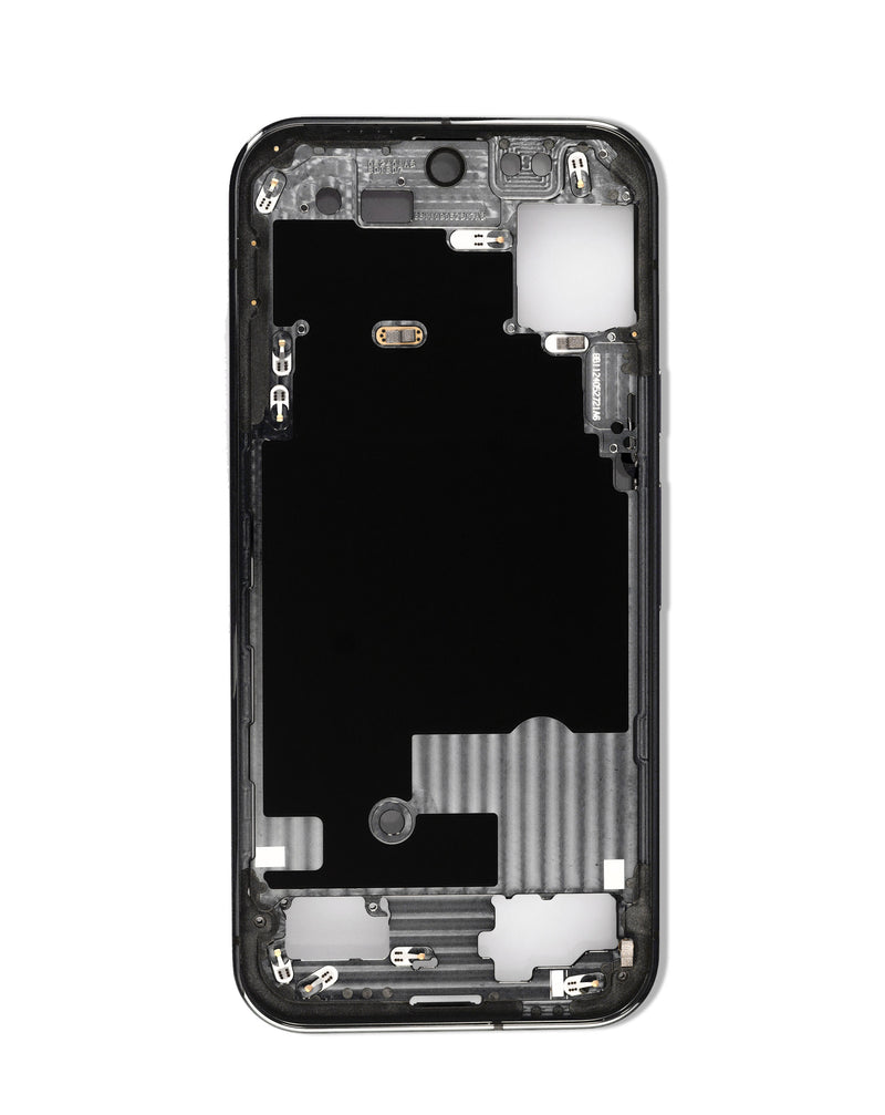 Encuentra la carcasa marco medio Pixel 9 Pro (OBSIDIAN) original en Guatemala para reparaciones con componentes originales.