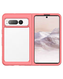 Encuentra la mejor funda bumper hybrid transparente en color rosa para Google Pixel Fold en Guatemala.