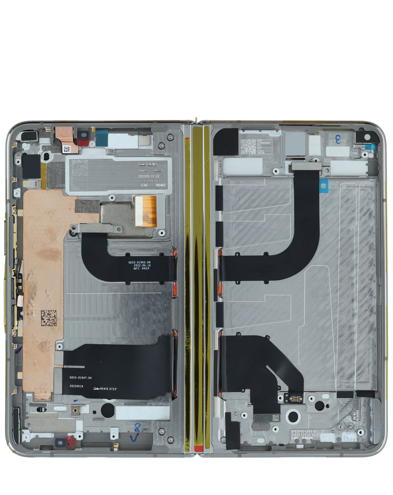 Reparación de pantalla Google Pixel Fold con marco original en Guatemala.