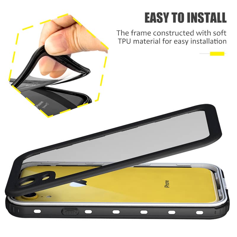 Protege tu iPhone XR del agua con la funda impermeable SHELLBOX en Guatemala.