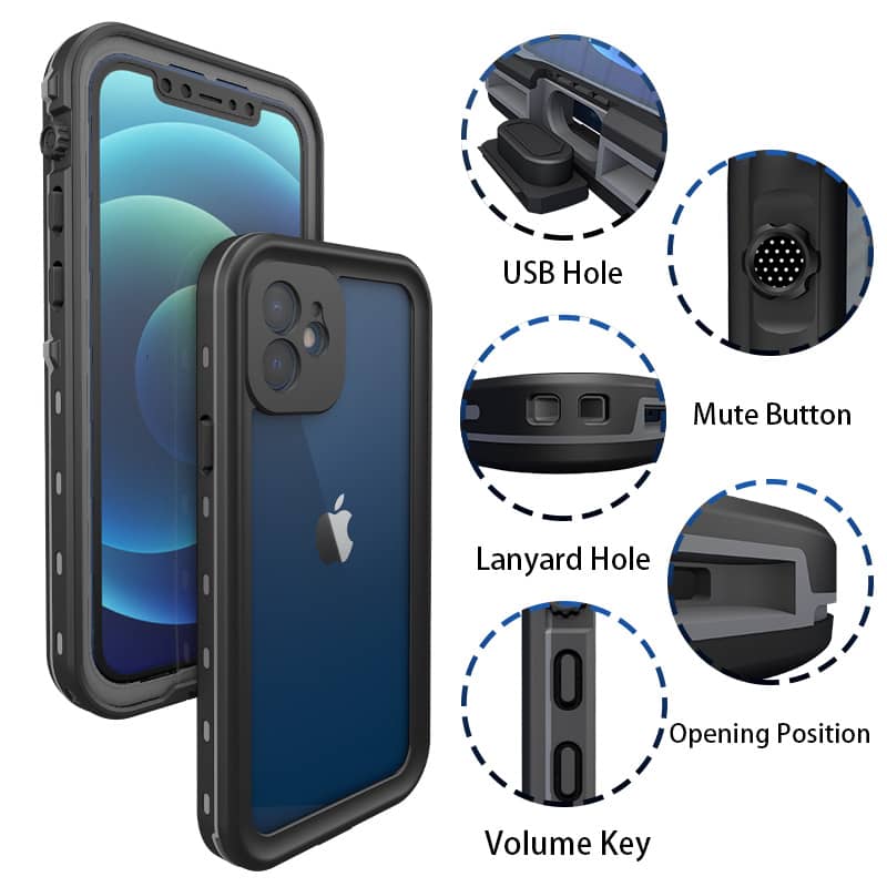 Protege tu iPhone 11 de agua y arena con el estuche impermeable SHELLBOX ideal para surf y buceo en Guatemala.