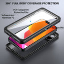 Funda REDPEPPER FS Series transparente e impermeable para iPhone 12 Pro, protección híbrida SlowBack.