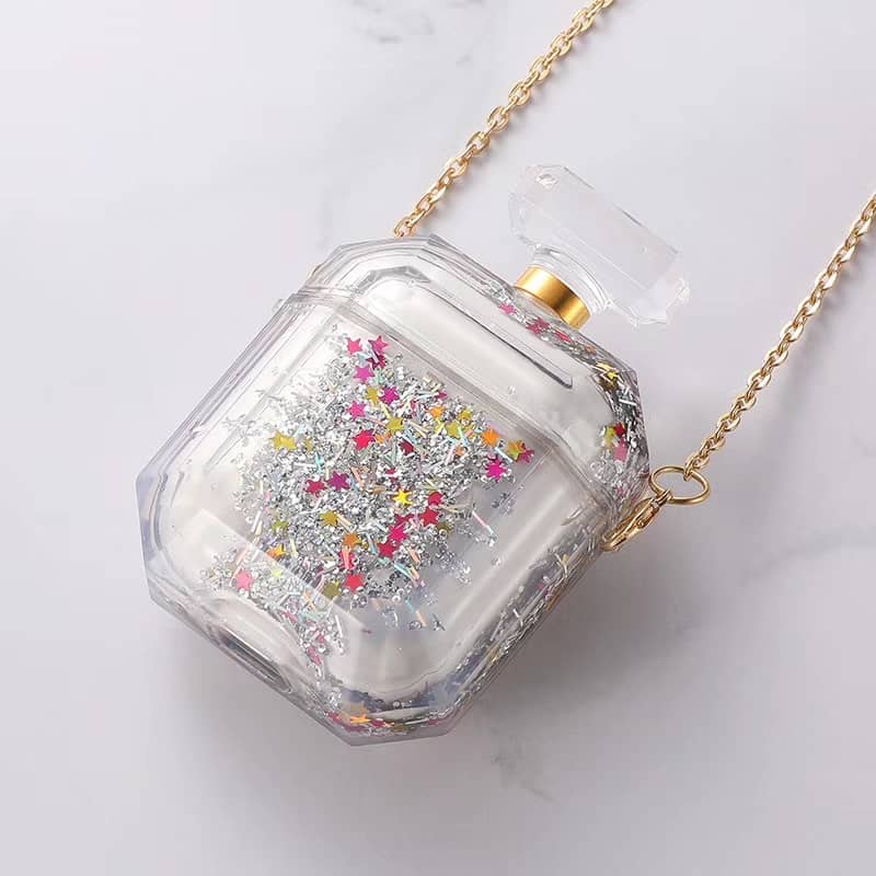 Funda de lujo con purpurina para AirPods 1/2 en Guatemala.