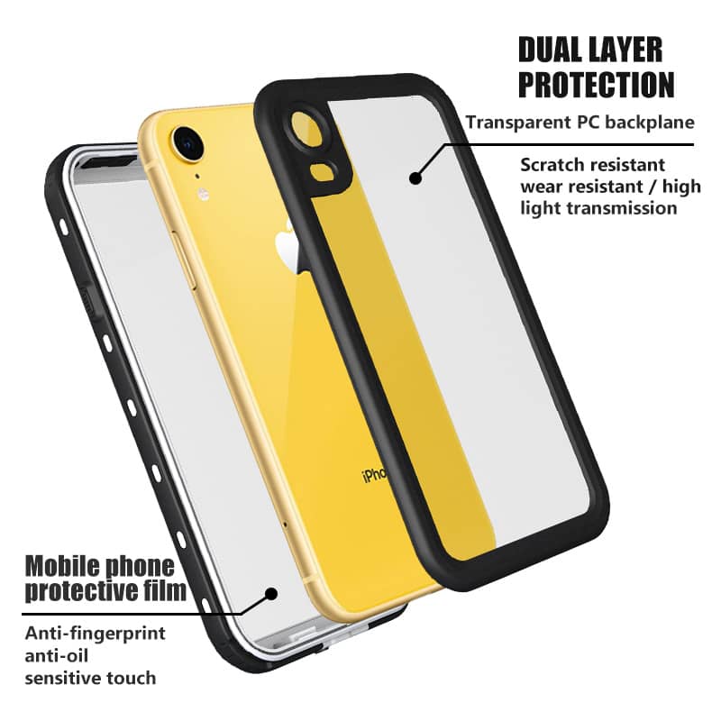 Protege tu iPhone XR del agua con la funda impermeable SHELLBOX en Guatemala.