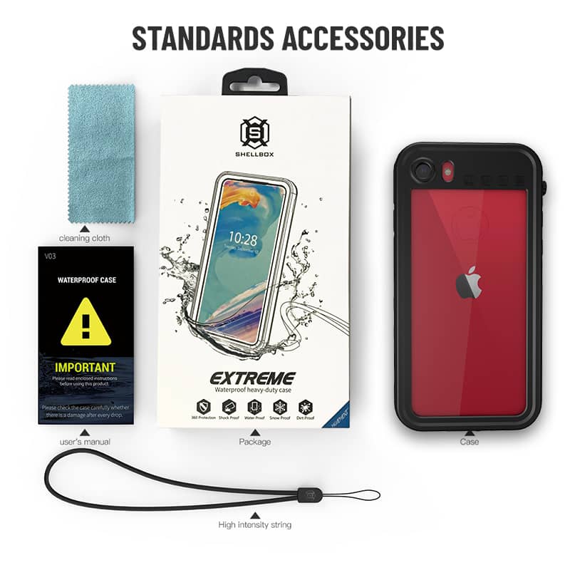 Protege tu iPhone 7G/8G/SE en Guatemala con la funda waterproof SHELLBOX de SlowBack.