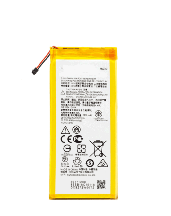 Encuentra baterías originales para Motorola Moto G6 y G5S Plus en Guatemala con el mayorista de repuestos HG30, ideales para reparaciones en talleres especializados.