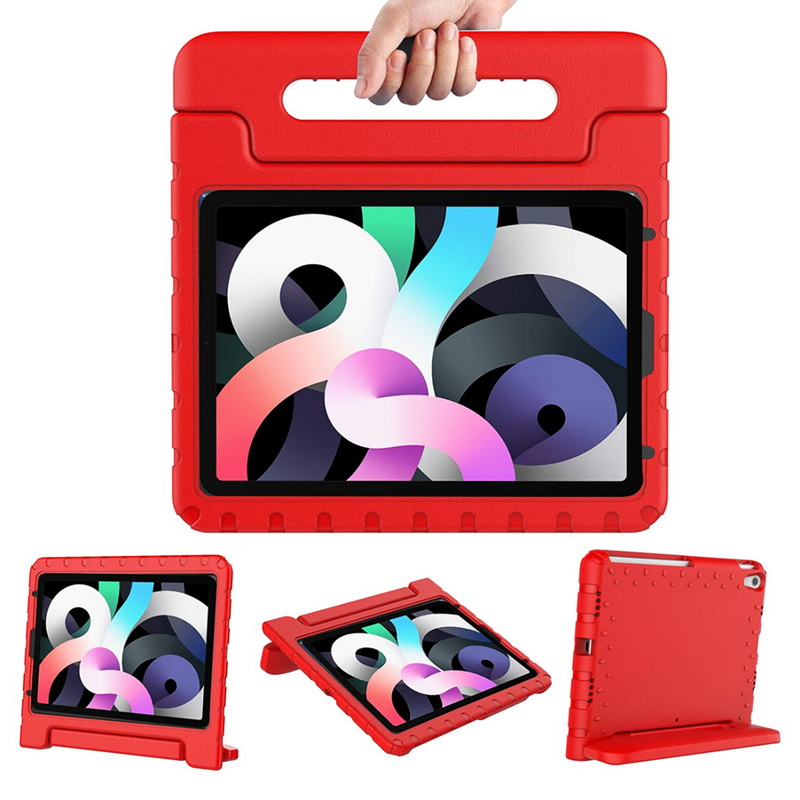 Compra en Guatemala el mejor case infantil con soporte antichoque en color rojo para iPad Air 11 2024 / iPad 10 2022 (10.9") en SlowBack.
