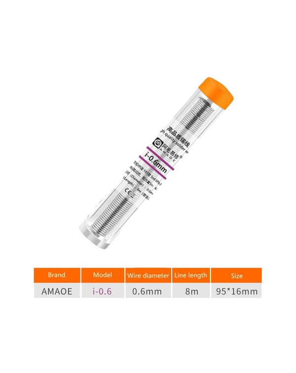 Compra hilo de soldar AMAOE 0.6 de la mejor calidad en Guatemala para tus reparaciones y proyectos de soldadura.