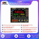 Amperímetro digital I2C C09 para detección de carga y medición de voltaje, pantalla LCD, bajo consumo.