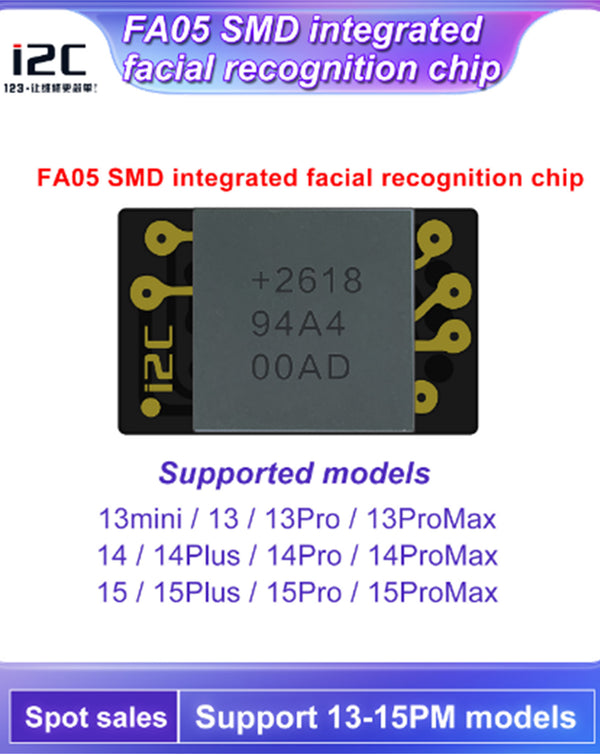 Reparación facial de chip integrado para iPhone 13 a 15 PM en Guatemala.