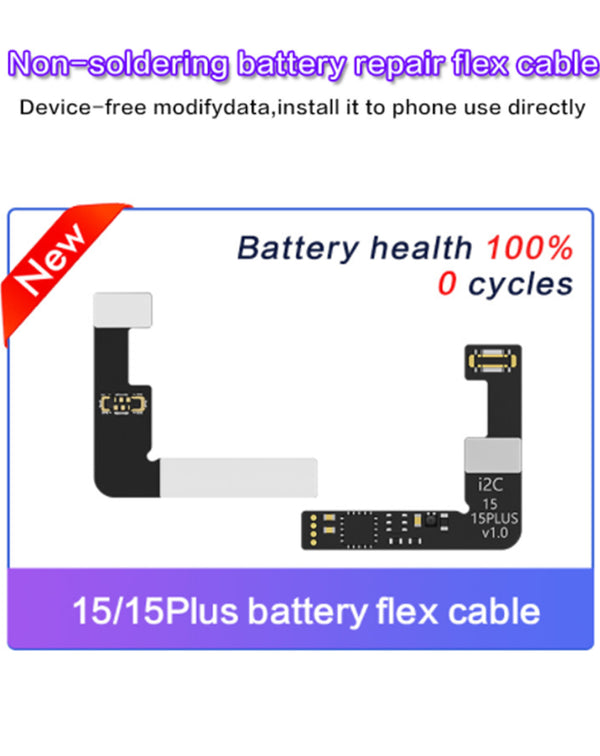 Reparación de batería para iPhone 15/15 Plus sin necesidad de soldadura en Guatemala.