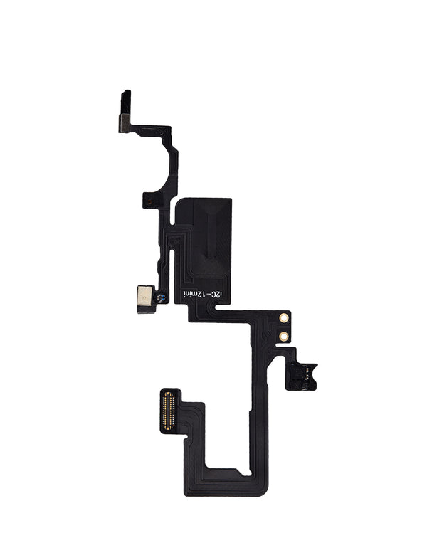 Reparación de cable flex sensor de proximidad para iPhone 12 Mini en Guatemala, con servicio de soldadura y programación requerida.