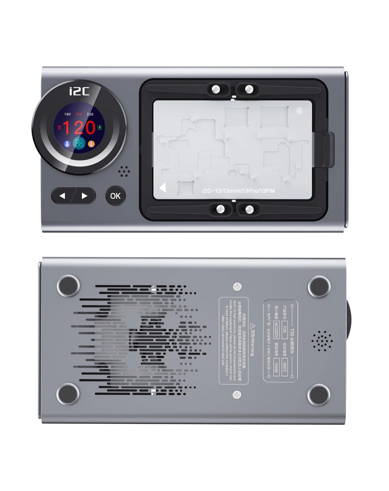 Reparación y venta de plataformas de calentamiento i2C T20 para iPhone X a 16 Pro Max en Guatemala.