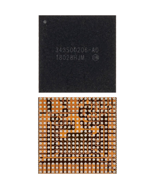 Reparación de IC de gestión de energía para iPad 5 (343S00206) del 2017 en Guatemala, especializados en Power Management de dispositivos Apple.