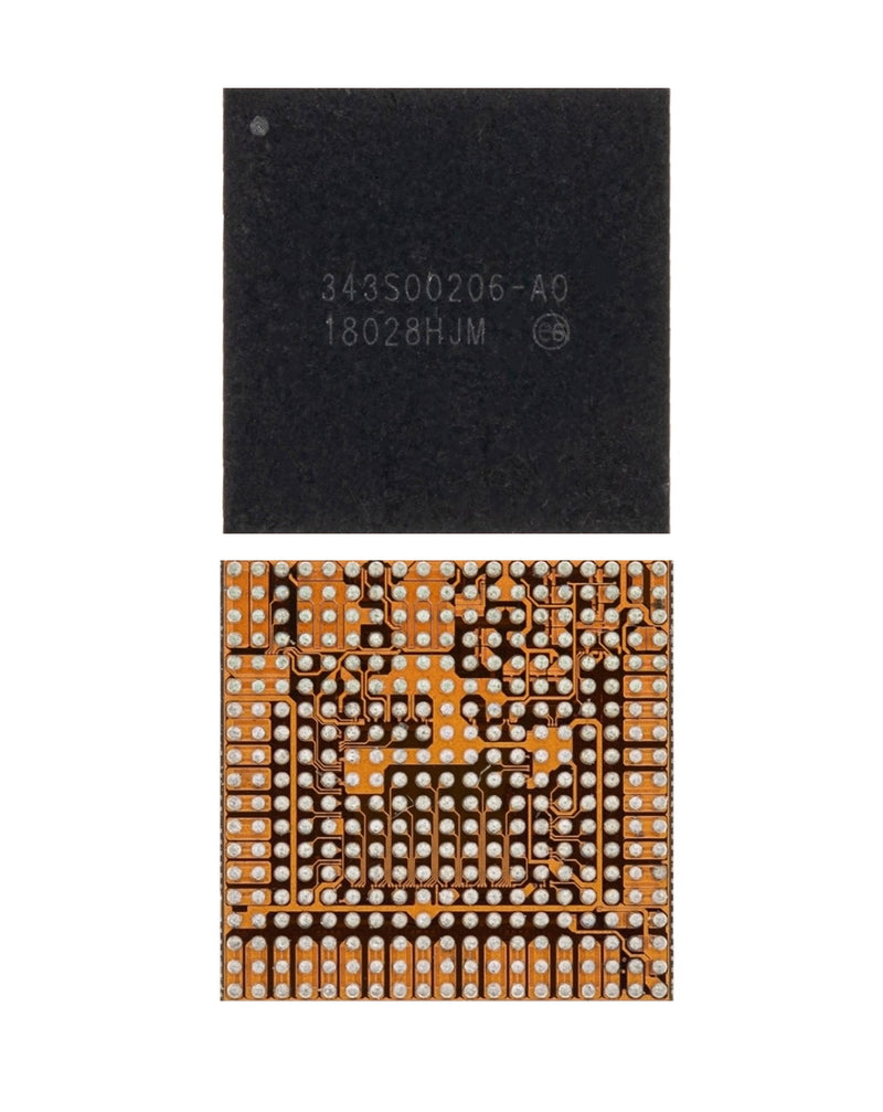 Reparación de IC de gestión de energía para iPad 5 (343S00206) del 2017 en Guatemala, especializados en Power Management de dispositivos Apple.