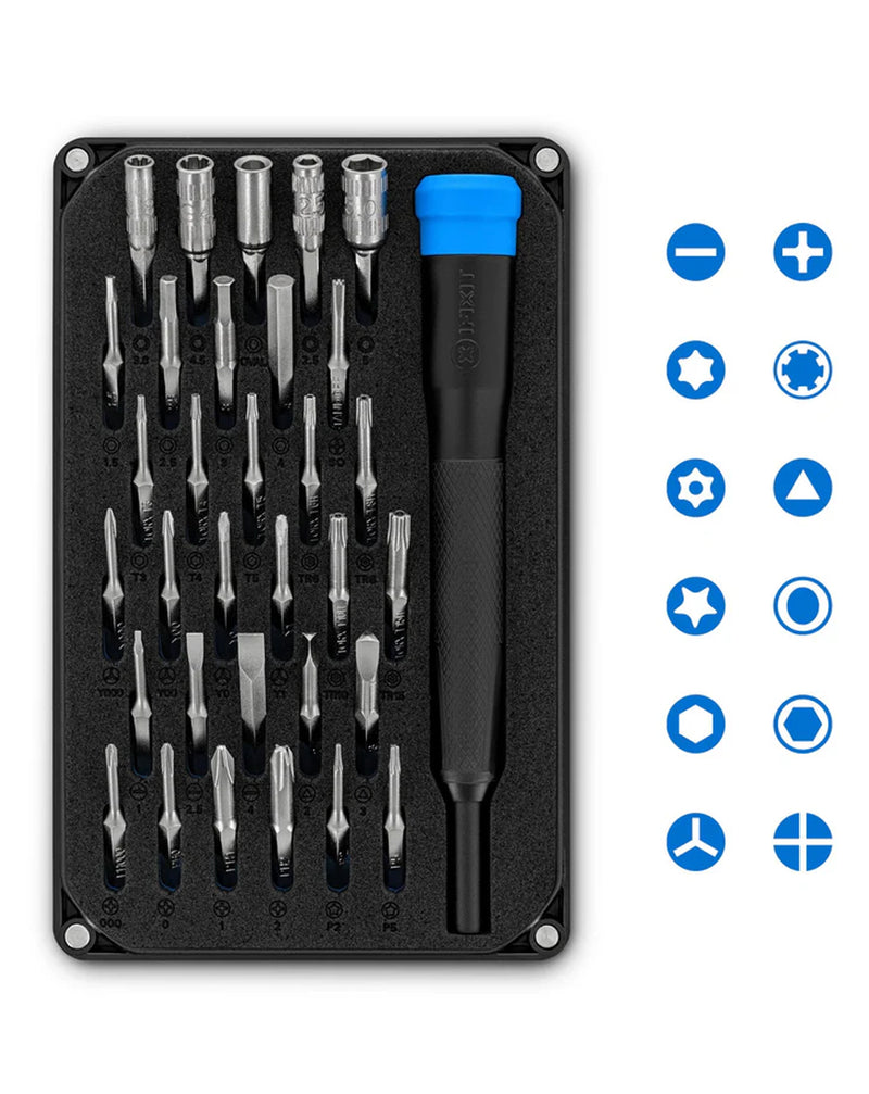 Kit de herramientas iFixit Pro Go Tech ideal para reparaciones y mantenimiento de dispositivos electrónicos en Guatemala. 