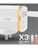 Encuentra el cargador de pared LDNIO A1302Q USB-A de 18W en Guatemala para una carga rápida y eficiente.
