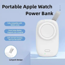 Batería portátil iWatch negra con lanyard y cable de carga, compatible con Apple Watch SlowBack.