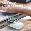 Batería portátil iWatch negra con lanyard y cable de carga, compatible con Apple Watch SlowBack.