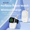 Batería portátil iWatch negra con lanyard y cable de carga, compatible con Apple Watch SlowBack.