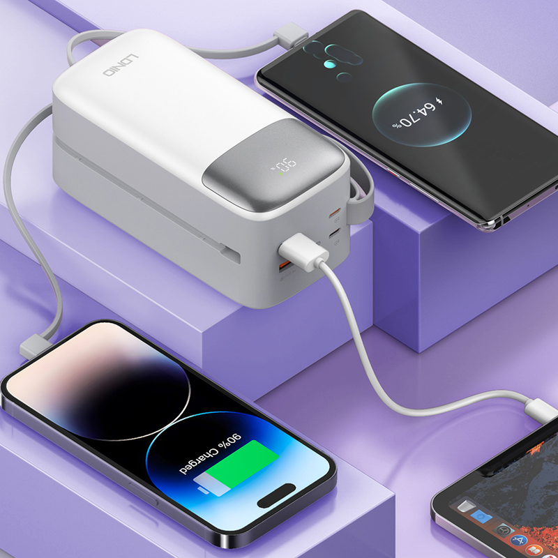 Compra al por mayor en Guatemala el PowerBank LDNIO PQ50 con lanyard de 50000mAh y 22.5W en SlowBack para tus dispositivos electrónicos.