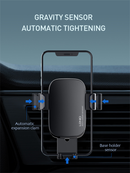 Soporte LDNIO MG10 negro para teléfono de auto con rotación 360 y SlowBack, ideal para una conducción segura.