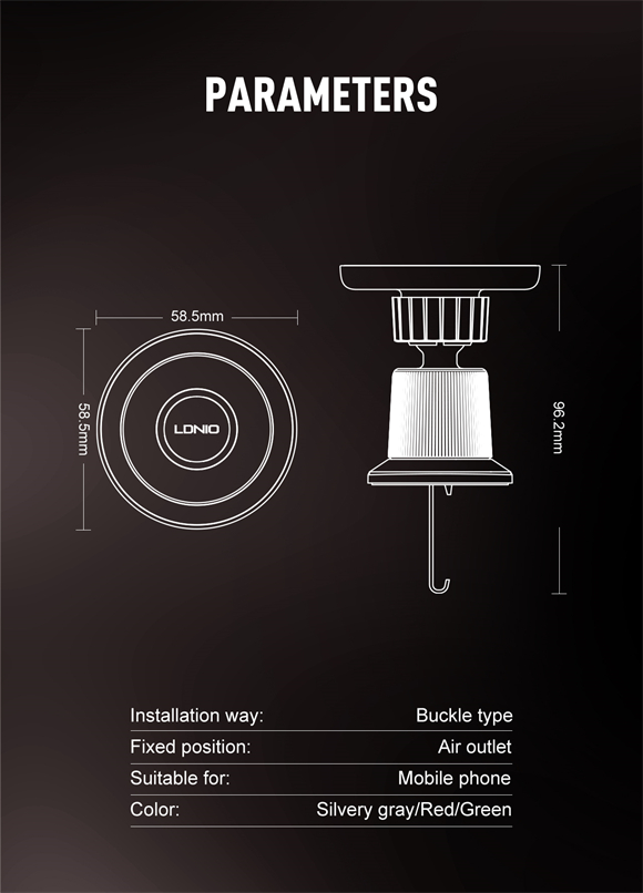 Encuentra el mejor soporte magnético inalámbrico para carro en Guatemala en SlowBack, distribuidor mayorista de la marca LDNIO.