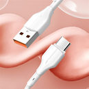 Cable de datos USB A-C LDNIO LS841 de 3 pies, carga rápida 25W, color blanco.