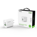 Adaptador de pared USB C+A (20W) blanco Esoulk en Guatemala: compra al por mayor en talleres de reparaciones y accesorios electrónicos.
