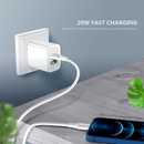 Adaptador de pared USB C+A (20W) blanco Esoulk en Guatemala: compra al por mayor en talleres de reparaciones y accesorios electrónicos.