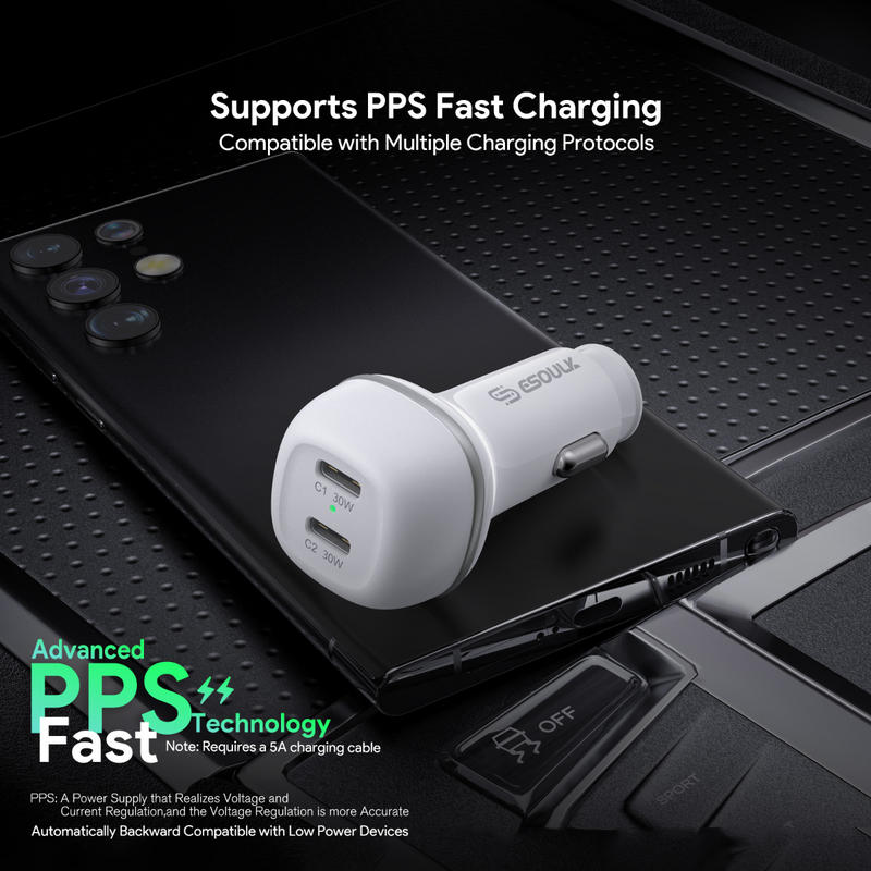 Reparación de puerto de carga Esoulk EK2004 (Blanco) de 60W en Guatemala.