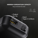 Bateria Esoulk EP25 (6000 mAh / 5W) (Negro)