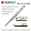 Encuentra las pinzas BAKU 2A-SA SR de acero inoxidable no magnético en Guatemala para tus reparaciones en talleres especializados.