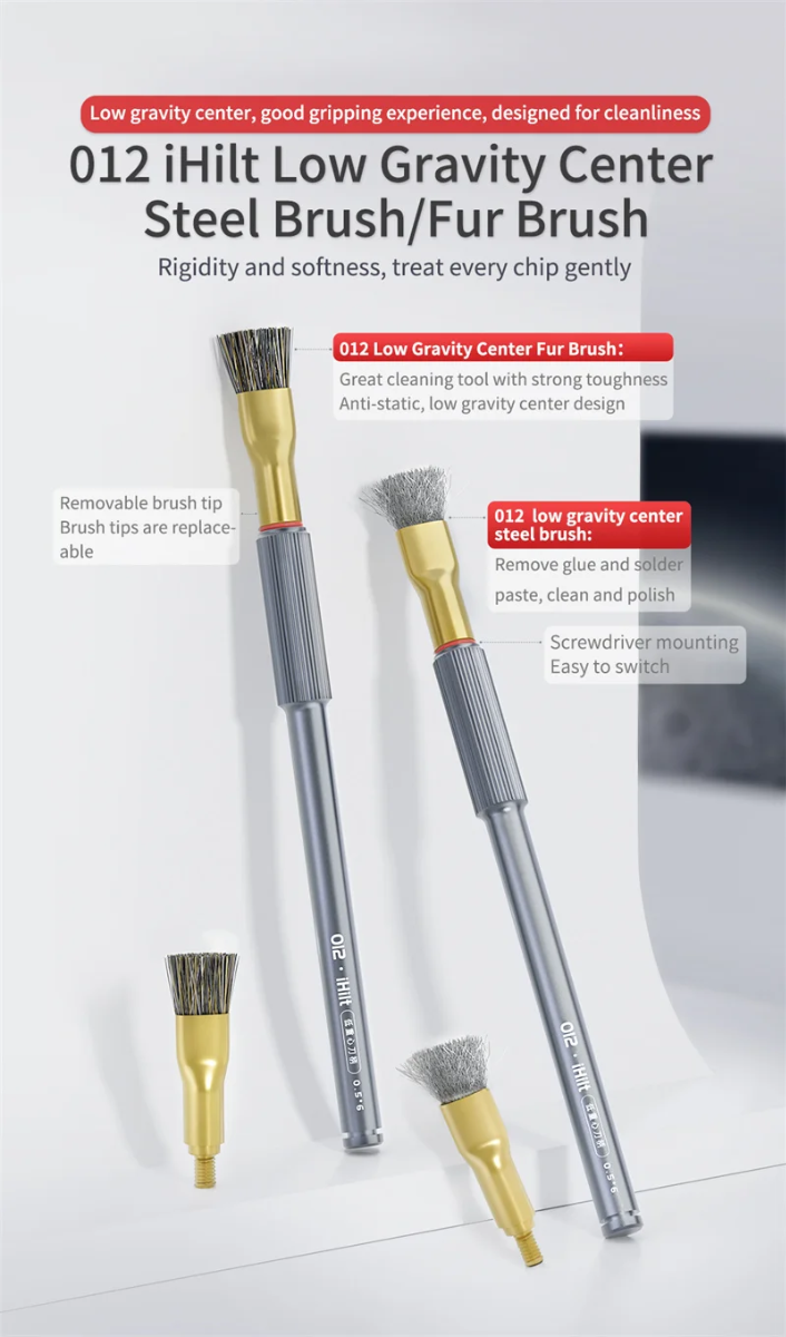 Encuentra en Guatemala el Centro de Baja Gravedad con el accesorio iBrush iHilt de acero QianLi 012 para una limpieza efectiva.