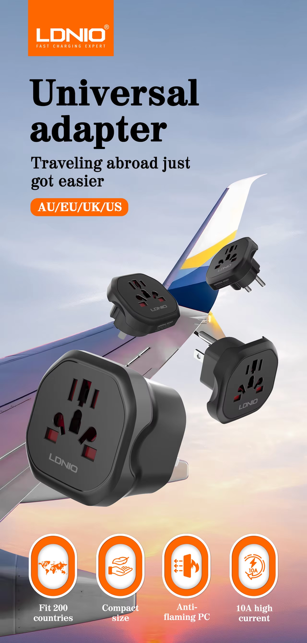 Compra el adaptador de viaje LDNIO Z7 en Guatemala para tus necesidades en tus próximos viajes internacionales.