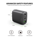 Encuentra el cargador de pared rápido de Esoulk EA18 Dual USB-C + USB-A de 40W en Guatemala, ideal para tus dispositivos electrónicos.