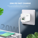Compra el adaptador de pared Esoulk con cable USB C-C de 20W en Guatemala y carga tus dispositivos de manera rápida y segura.