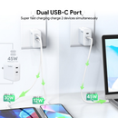 Compra al mayor el cargador de pared Esoulk PD Dual USB-C de 45W en Guatemala para tu dispositivo electrónico.