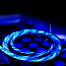 Puerto de carga USB A-L LED fluido de carga rapida (BLUE) (3ft)