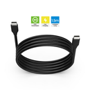Puerto de carga USB C-C Dobe, cable de datos negro para carga rápida y sincronización.