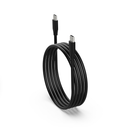 Puerto de carga USB C-C Dobe, cable de datos negro para carga rápida y sincronización.