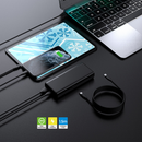 Puerto de carga USB C-C Dobe, cable de datos negro para carga rápida y sincronización.