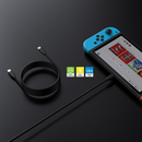 Puerto de carga USB C-C Dobe, cable de datos negro para carga rápida y sincronización.