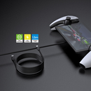 Puerto de carga USB C-C Dobe, cable de datos negro para carga rápida y sincronización.
