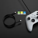 Puerto de carga USB C-C Dobe, cable de datos negro para carga rápida y sincronización.