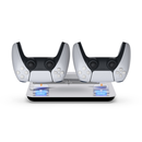 Base refrigeradora multifuncional SlowBack para PlayStation 5, 5 Slim o 5 Pro, con soporte vertical y carga de mandos.