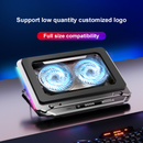 Ventilador LEIZUN D17 para laptop, base de refrigeración ajustable para Macbook de 12-17 pulgadas, con luz LED.