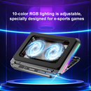 Ventilador LEIZUN D17 para laptop, base de refrigeración ajustable para Macbook de 12-17 pulgadas, con luz LED.